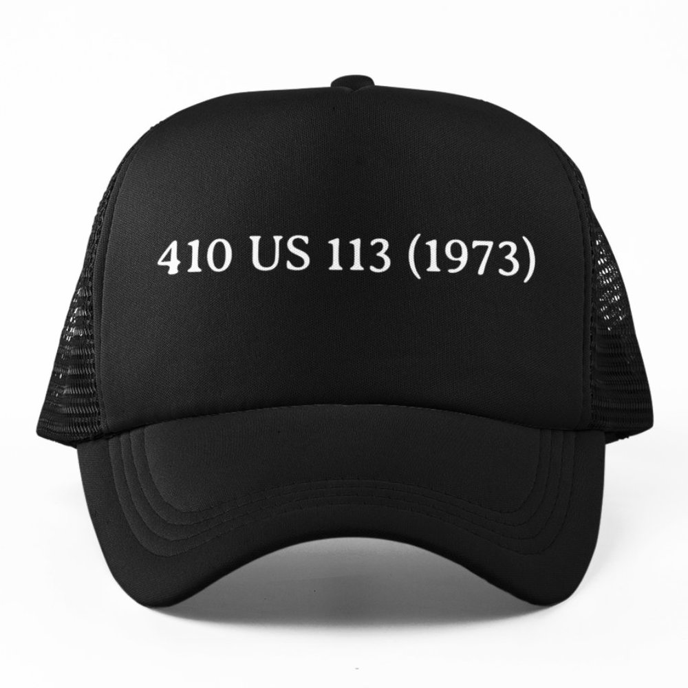 🆕Roe v Wade Black Foam Trucker Hat Mesh Snapback Cap